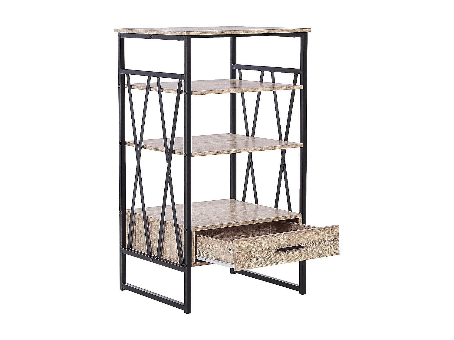 Bibliothèque 3 étagères KEENE 101 cm Marron clair