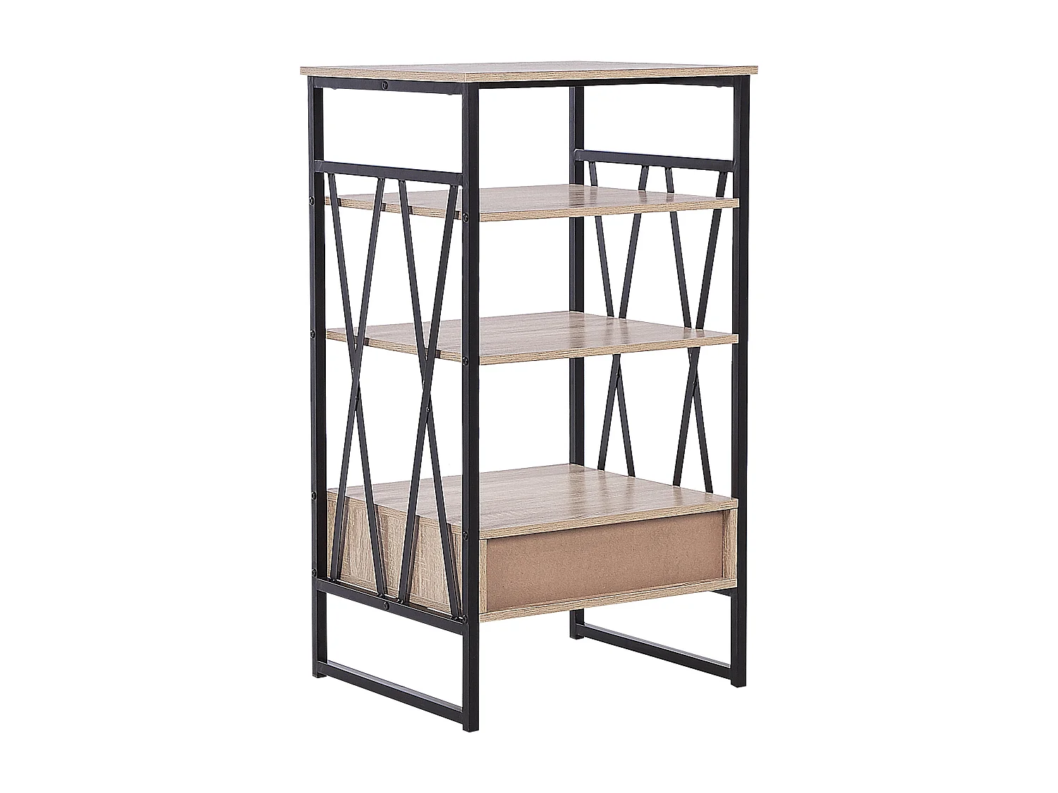 Bibliothèque 3 étagères KEENE 101 cm Marron clair