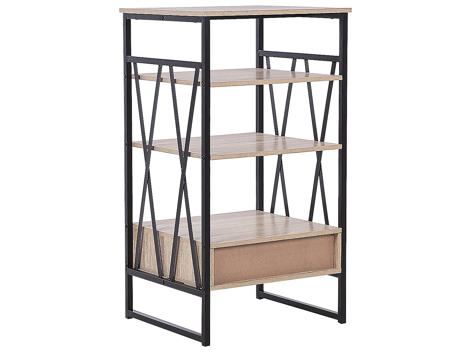 Bibliothèque 3 étagères KEENE 101 cm Marron clair