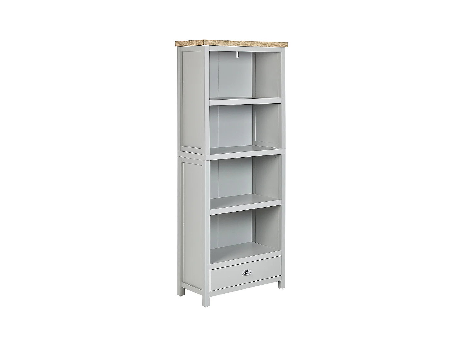 Libreria a 4 ripiani CLIO 180 cm Grigio chiaro