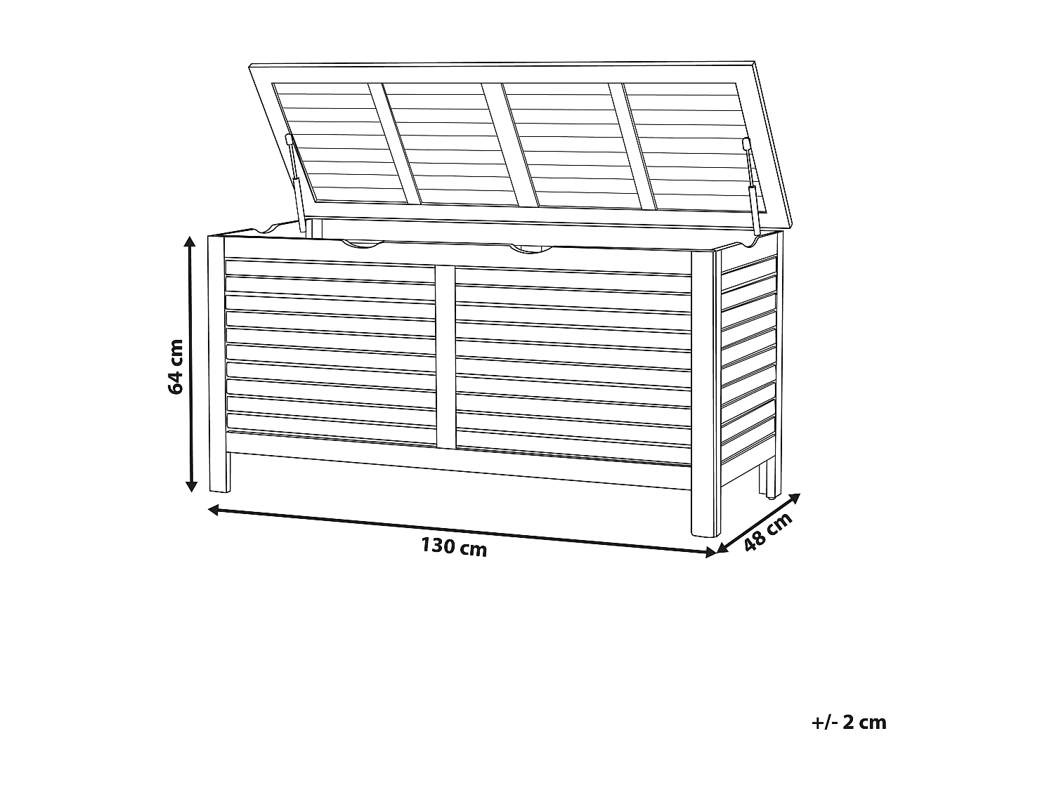 Coffre de rangement RIVIERA 130 cm 48 cm Marron clair