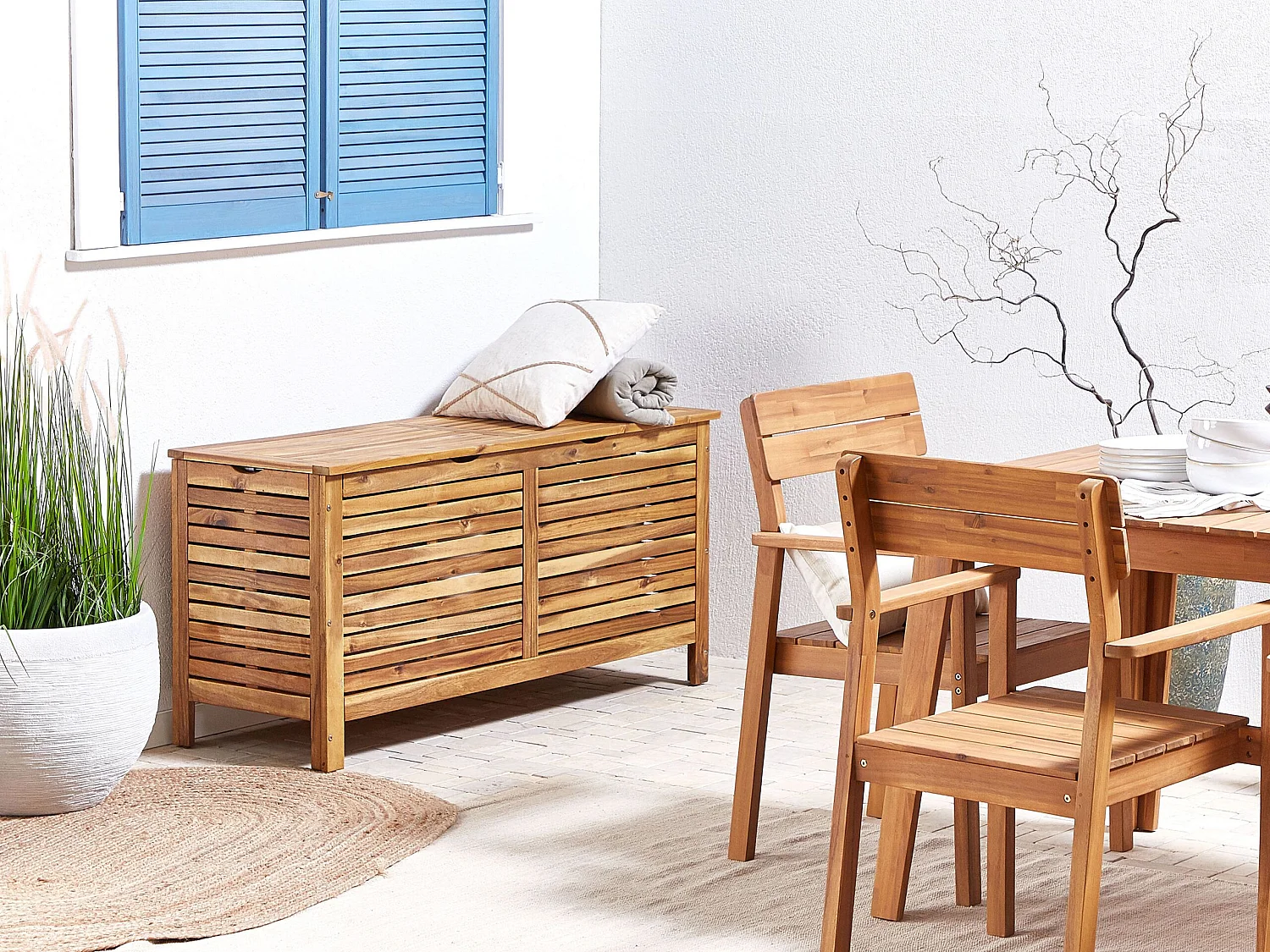 Coffre de rangement RIVIERA 130 cm 48 cm Marron clair