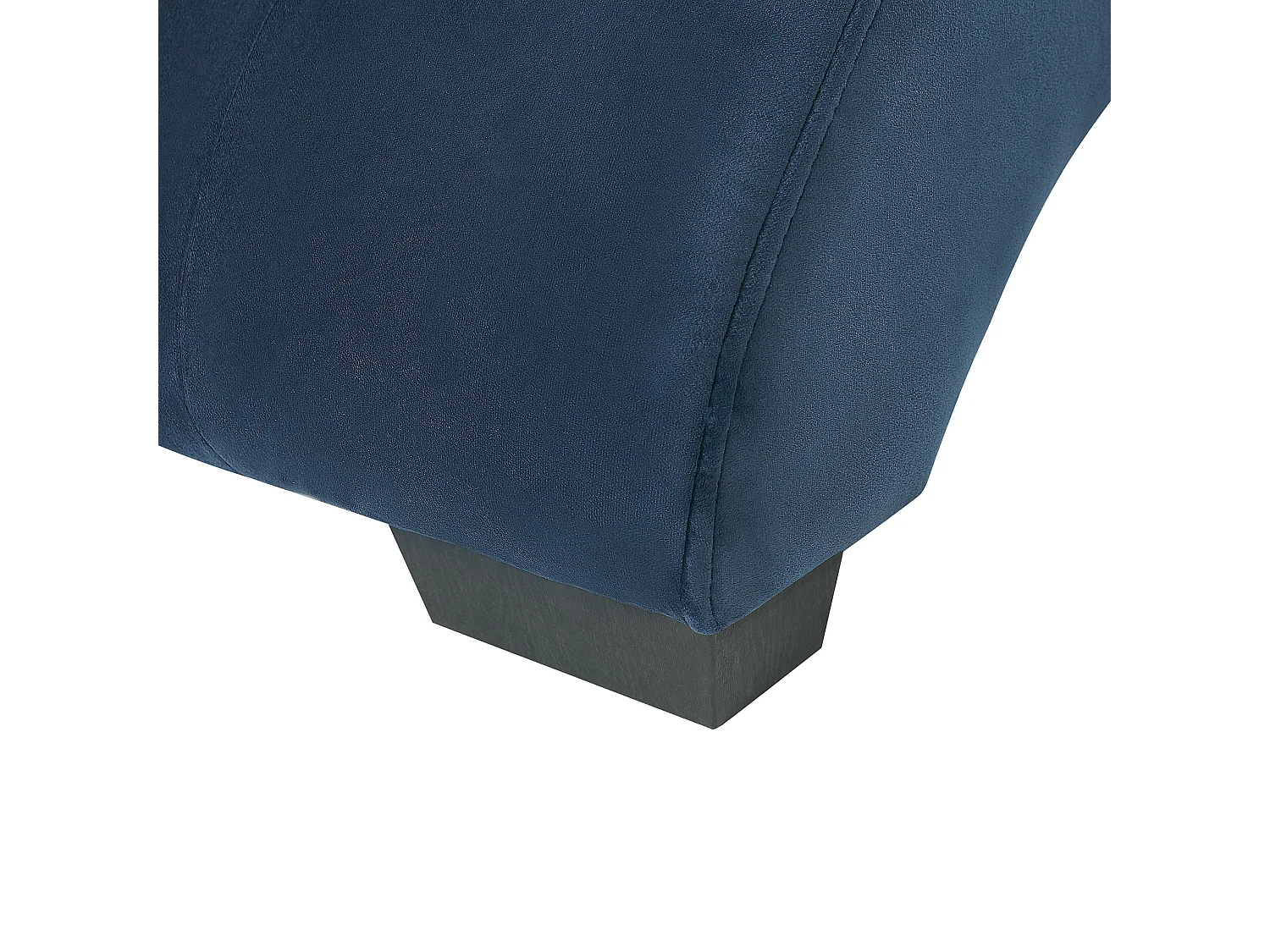 Moderne Chaiselongue mit Bluetooth Lautsprecher blau Bezug aus Samtstoff Simorre