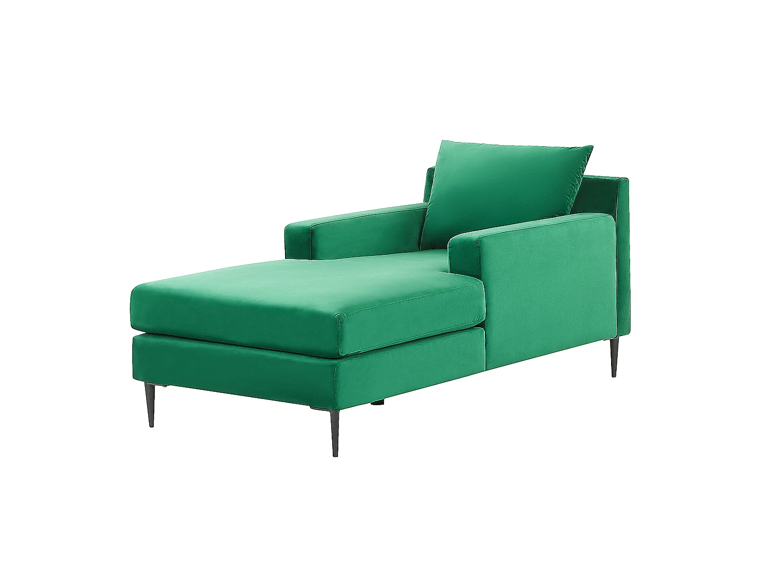 Chaise longue GUERET Fluweel Groen