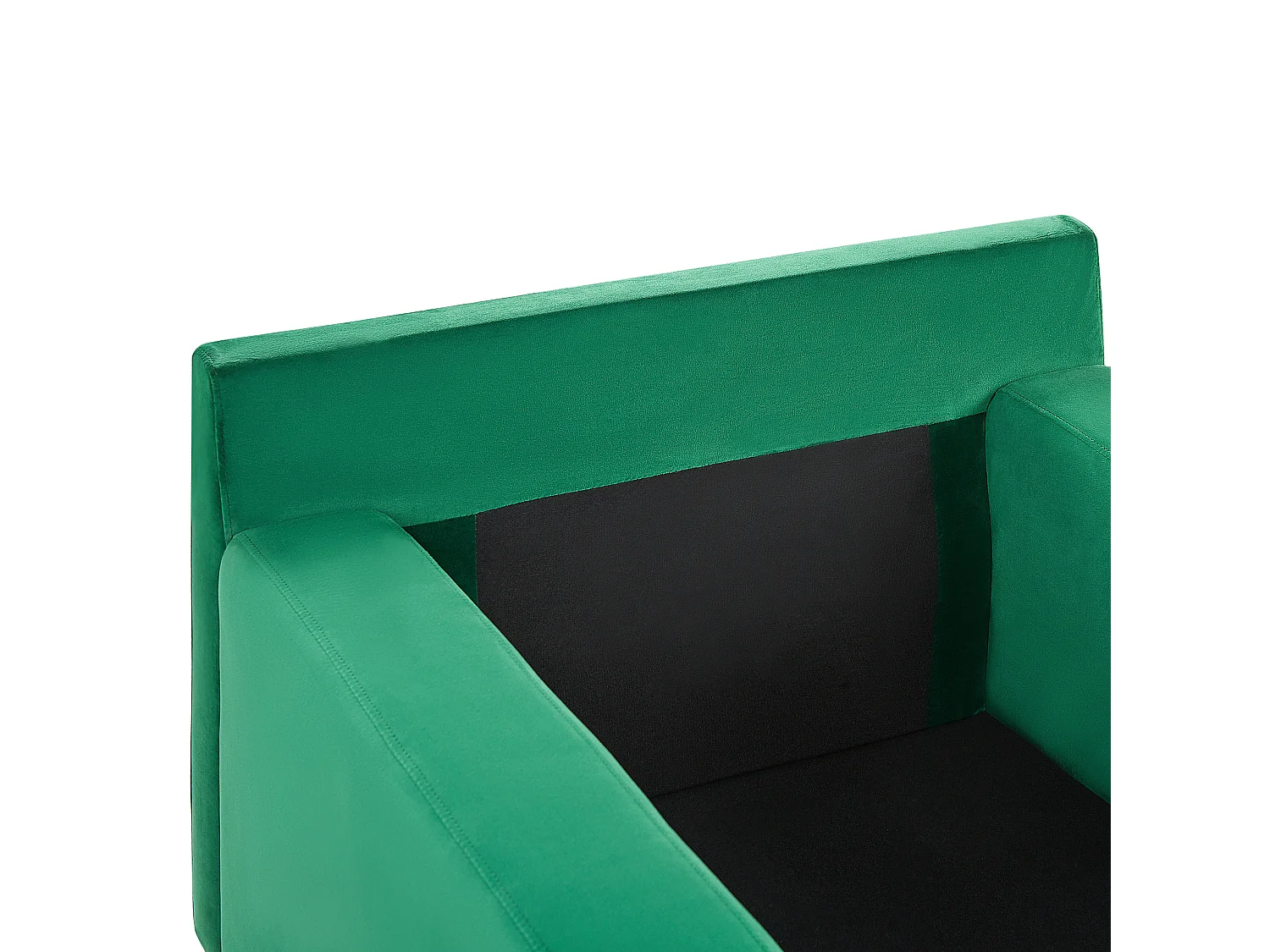 Chaise longue GUERET Fluweel Groen