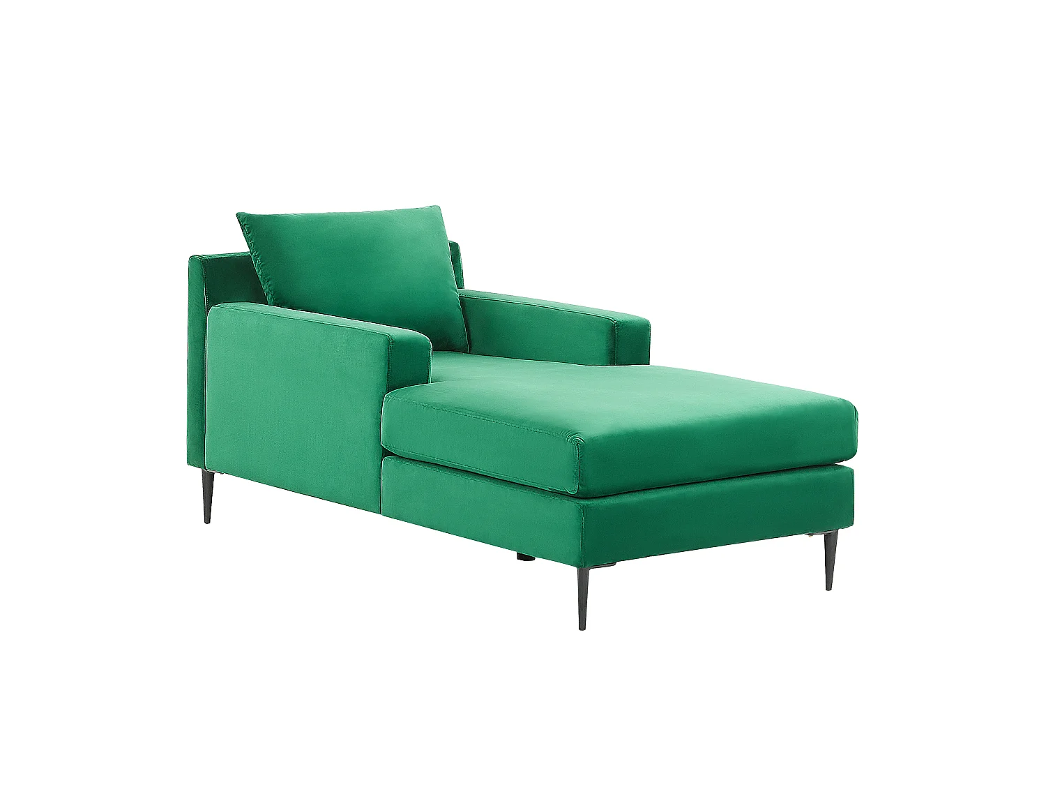 Chaise longue GUERET Velours Vert