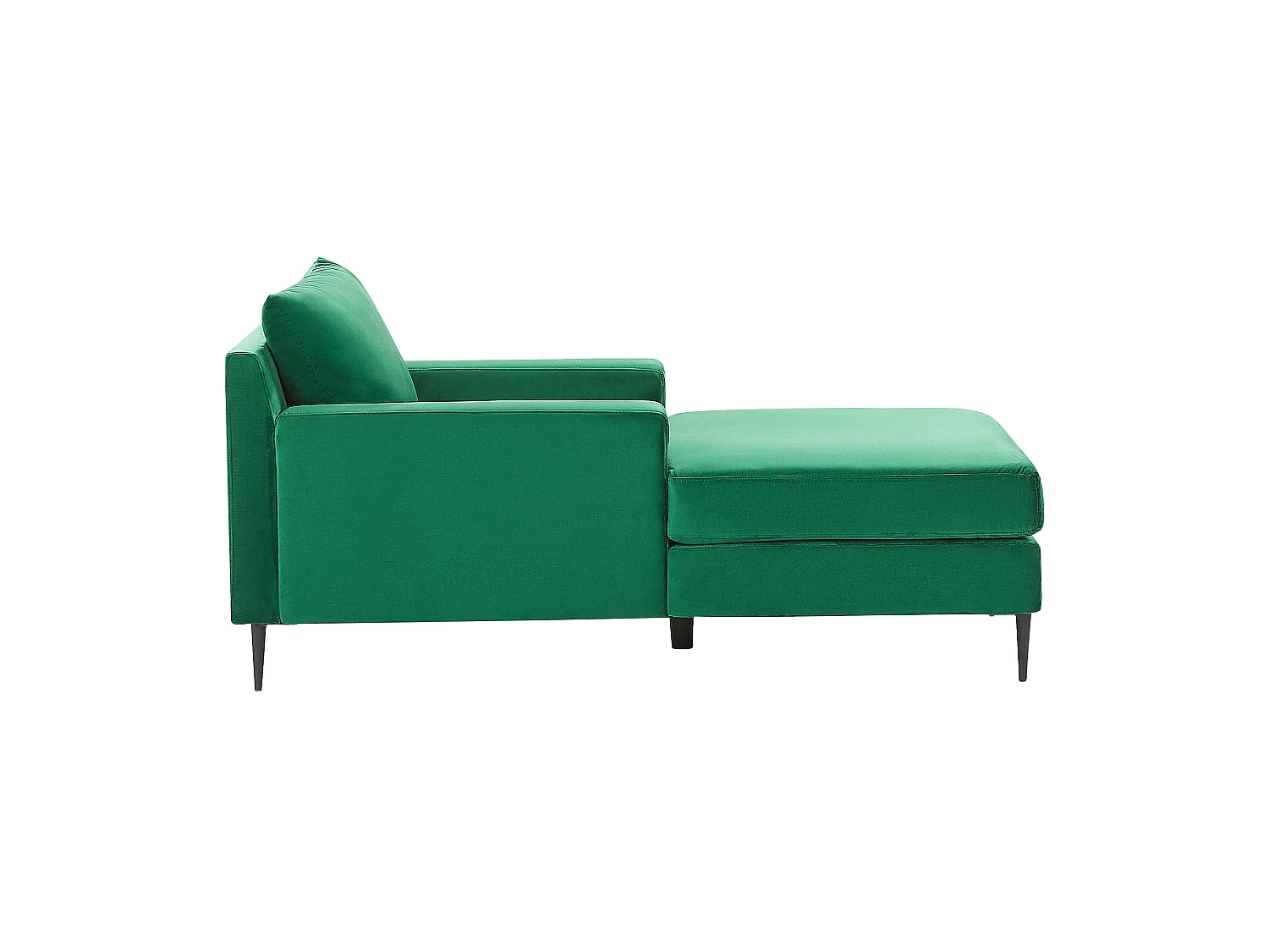 Chaise longue GUERET Velours Vert