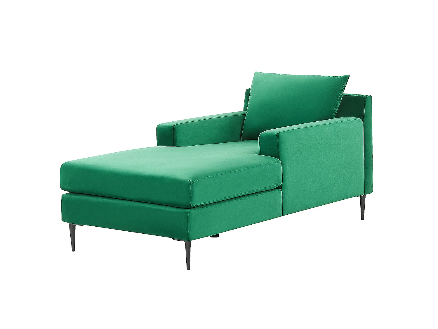 Chaise longue GUERET Fluweel Groen