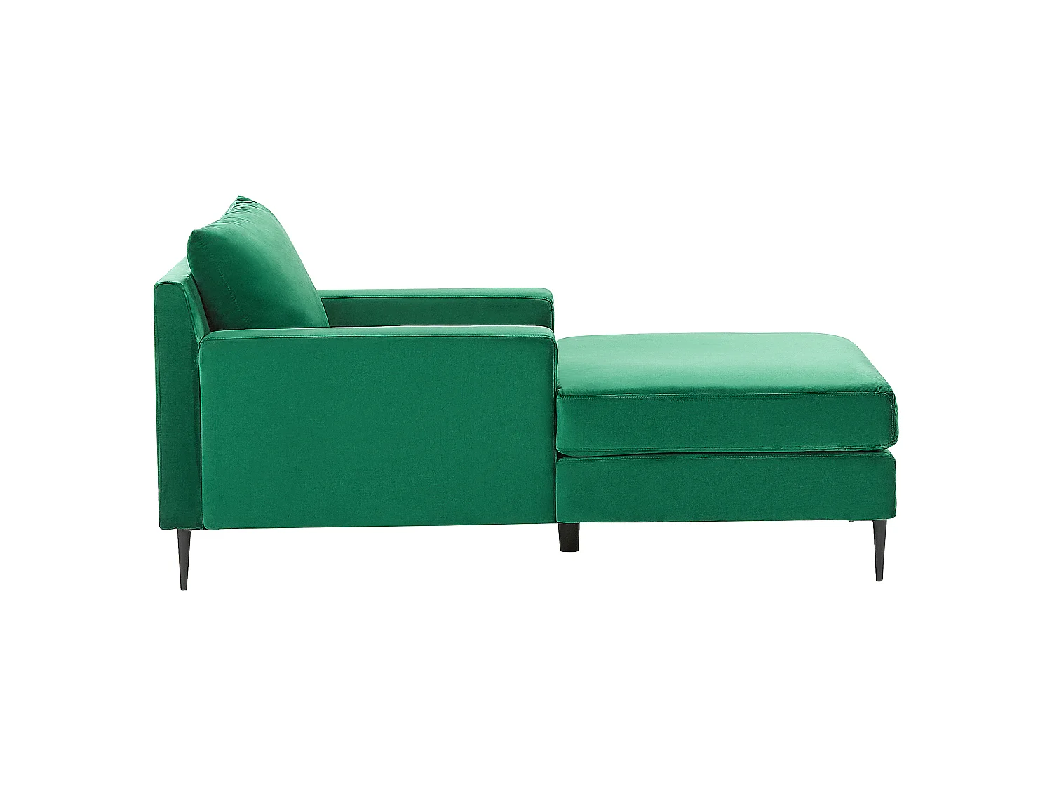 Chaise longue GUERET Fluweel Groen