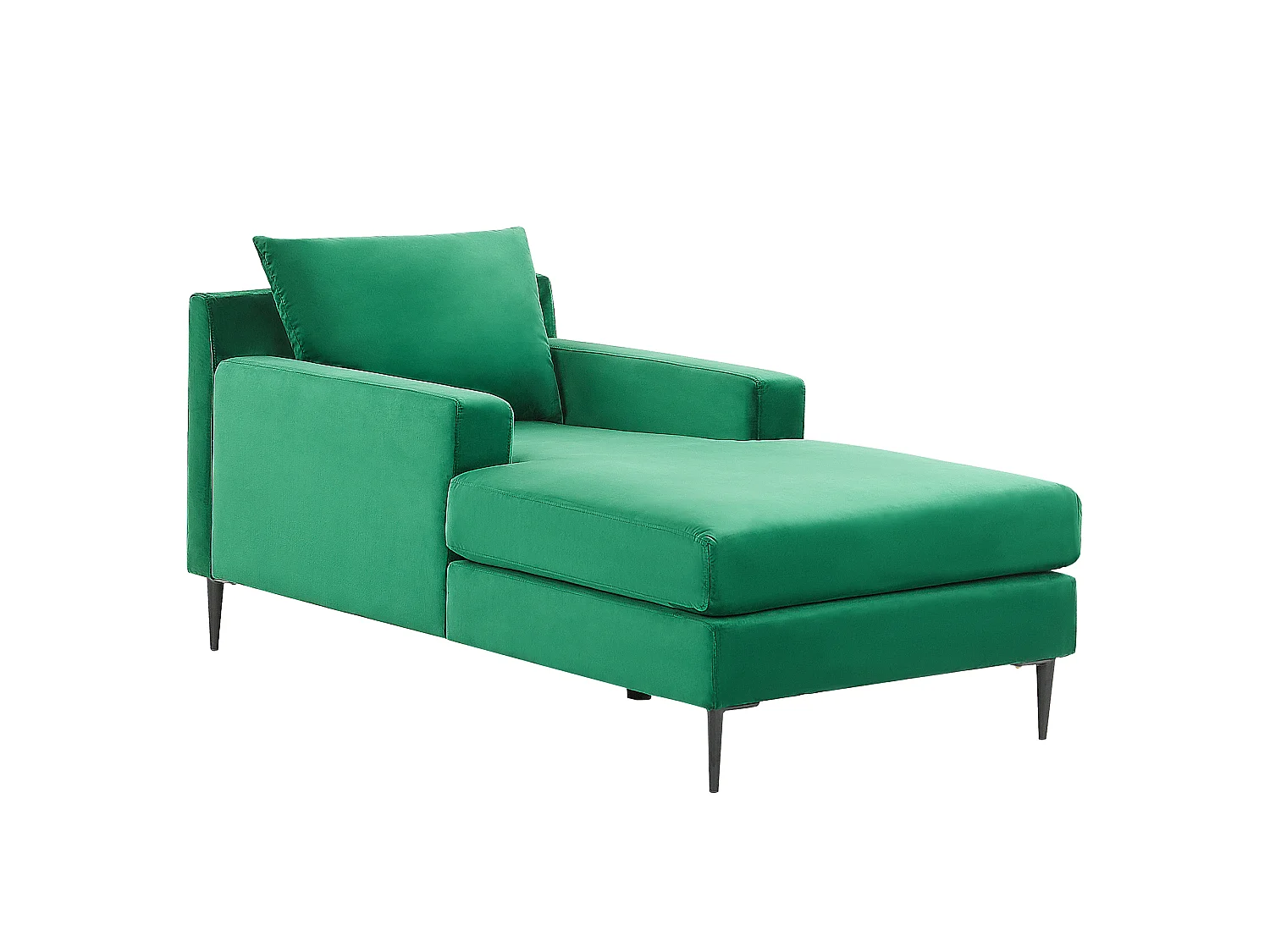 Chaise longue GUERET Velours Vert