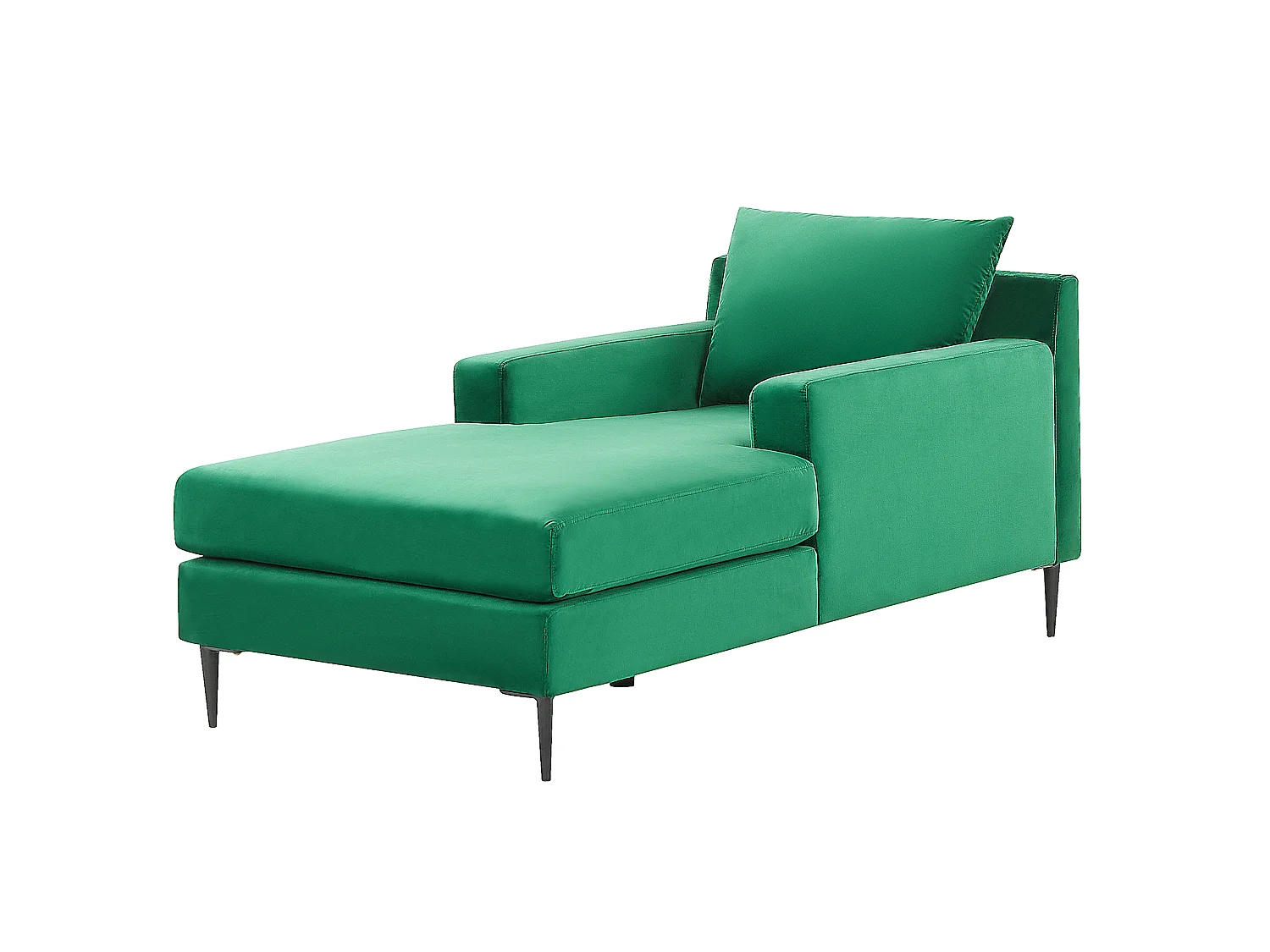 Chaise longue GUERET Velours Vert
