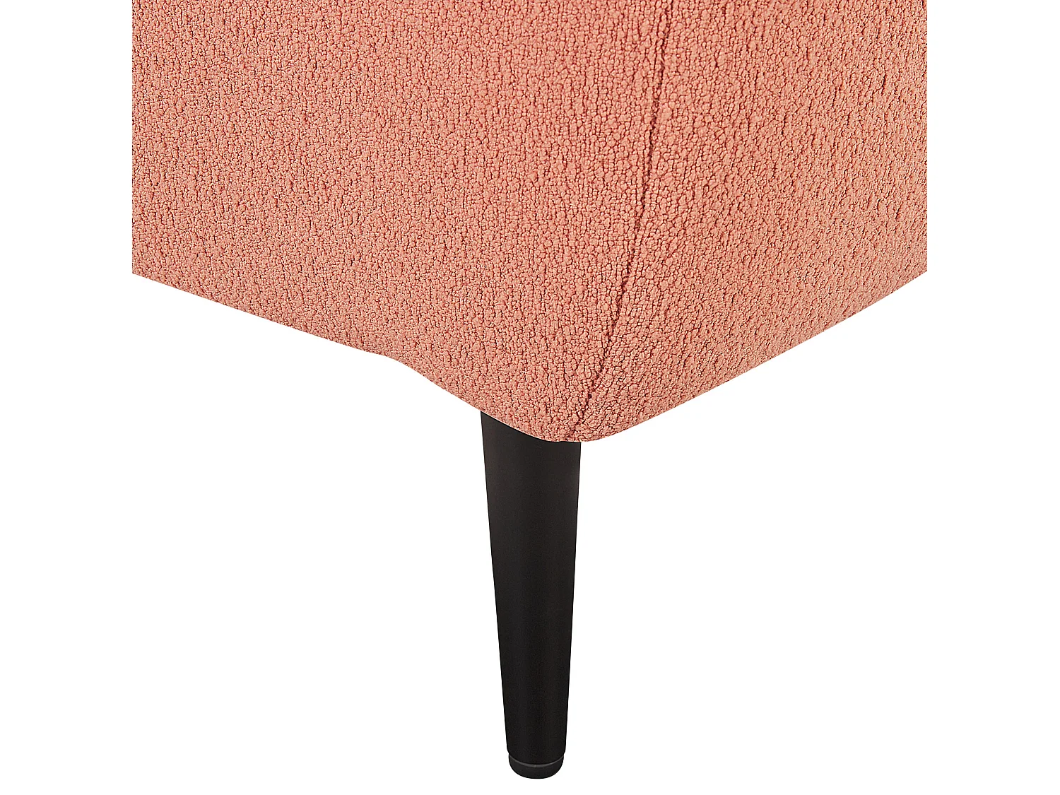 Chaise longue côté droit CHEVANNES Bouclé Rose pêche