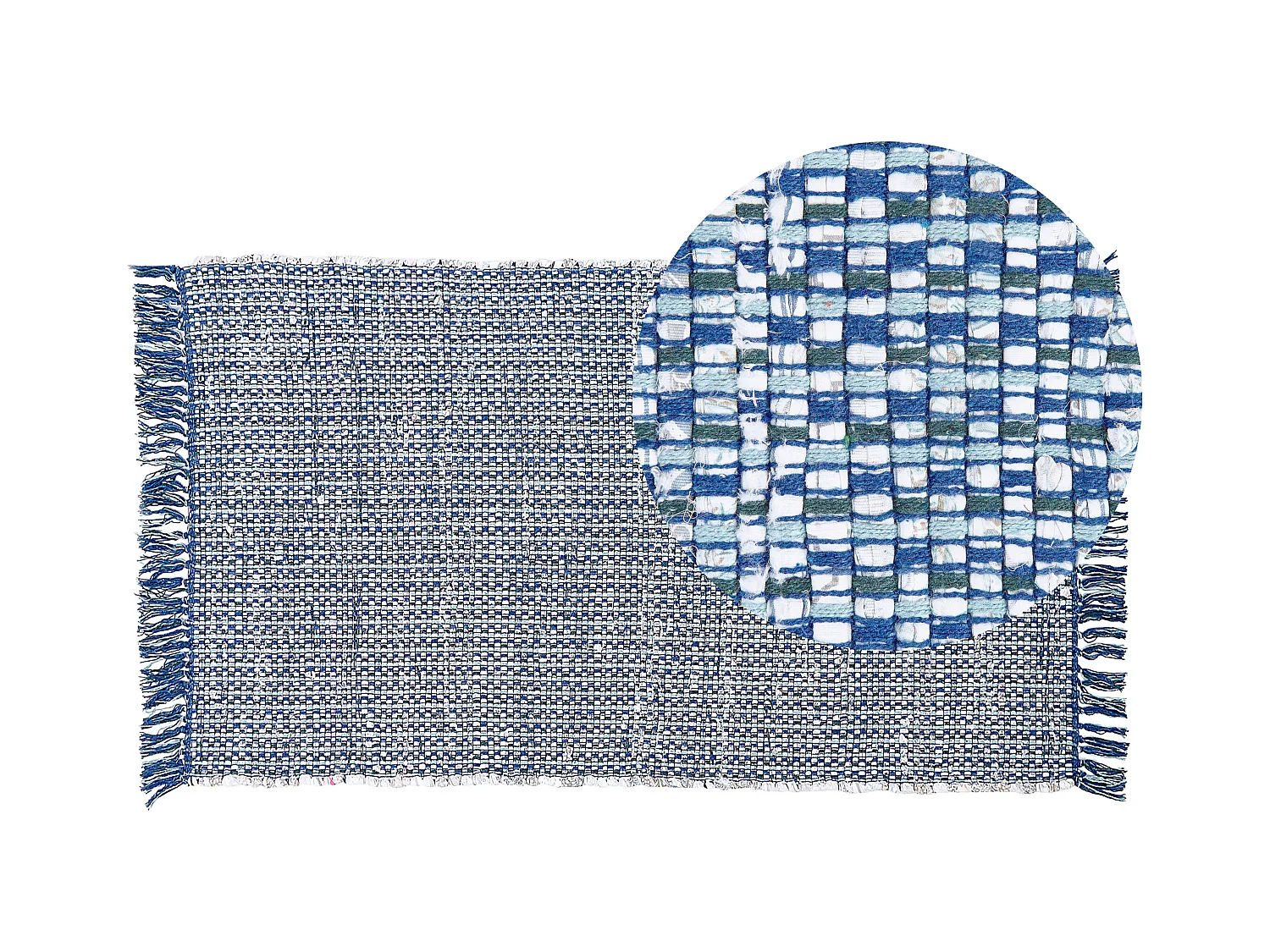 Tapis BESNI Bleu 80 x 150 cm Coton
