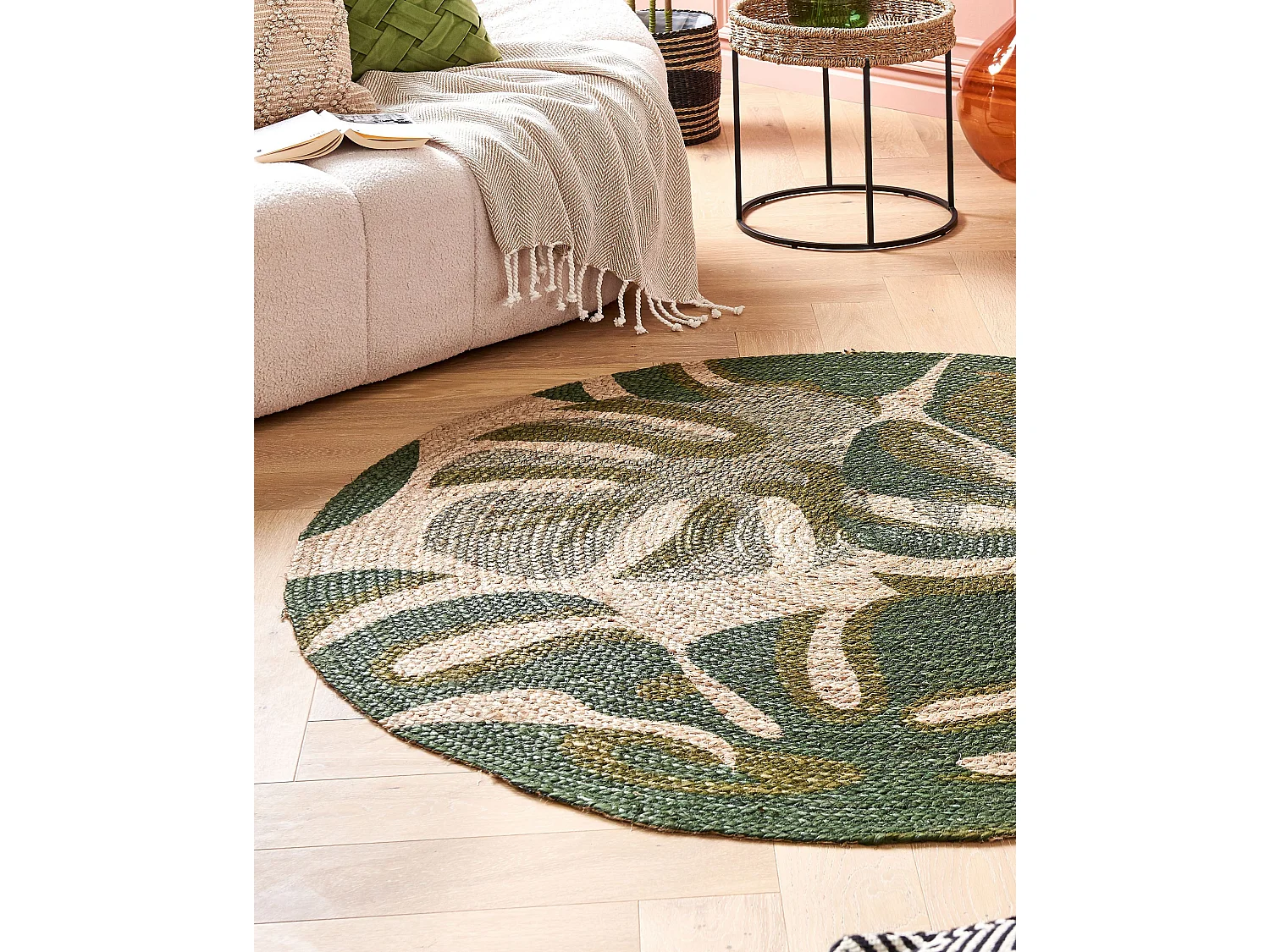 Vloerkleed BAYAT ø 140 cm Beige