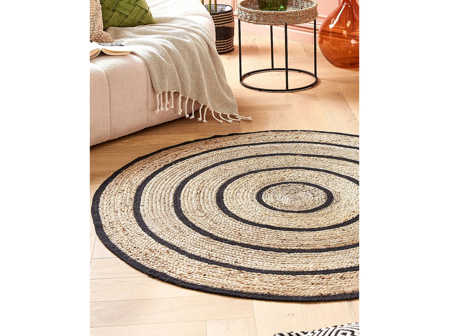 Tapis BUKSE Beige ø 140 cm Jute