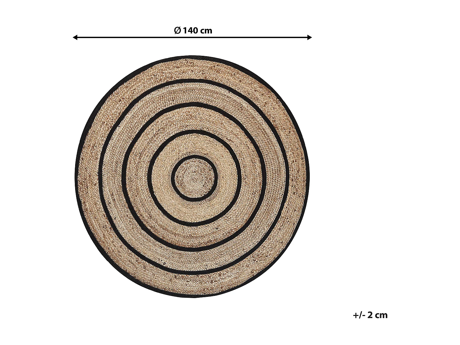 Tapis BUKSE Beige ø 140 cm Jute