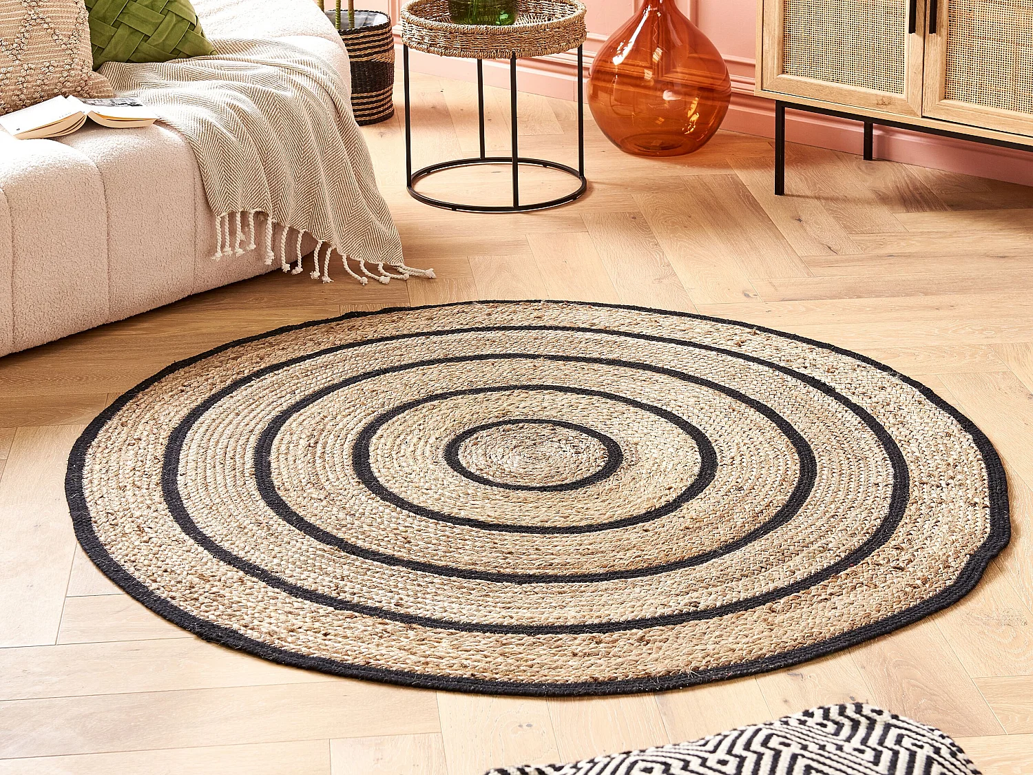 Tapis BUKSE ø 140 cm Jute Beige