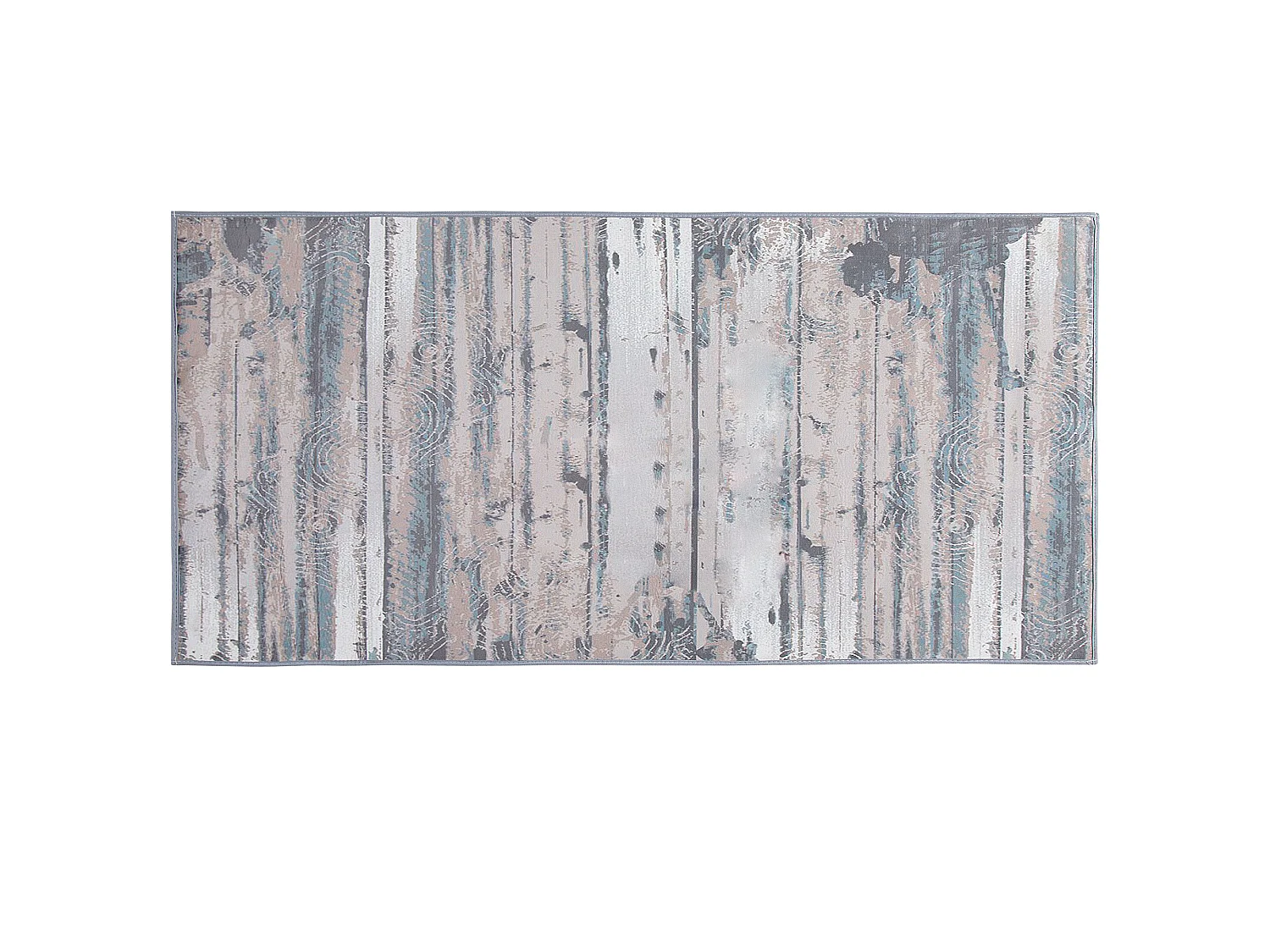 Rechteckiger Teppich im Vintage-Style grau beige 80 x 150 cm Dallica