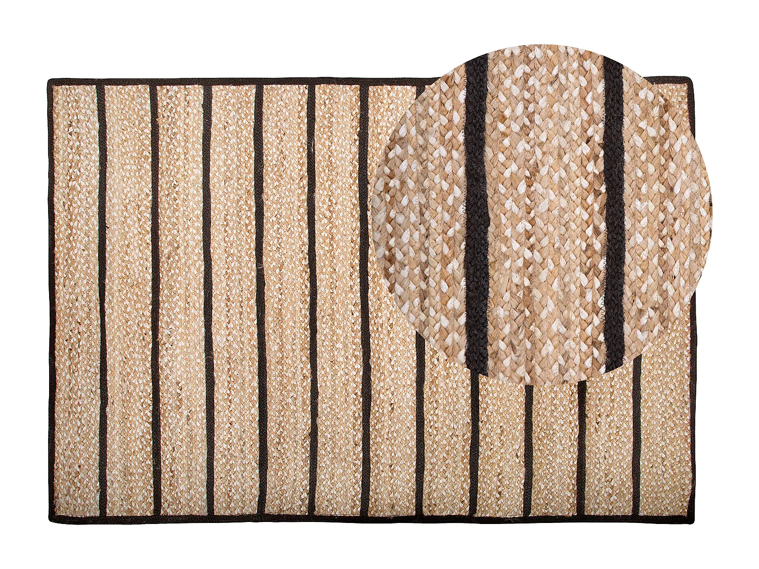 Vloerkleed KARADONA 140 x 200 cm Jute Beige