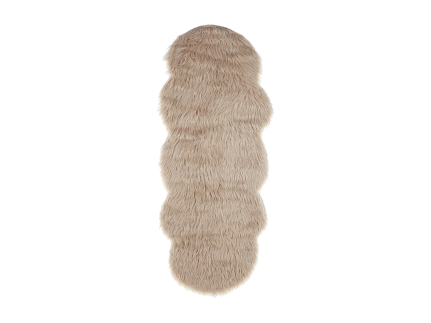 Tapis en fausse fourrure MAMUNGARI Beige sable 60 x 180 cm