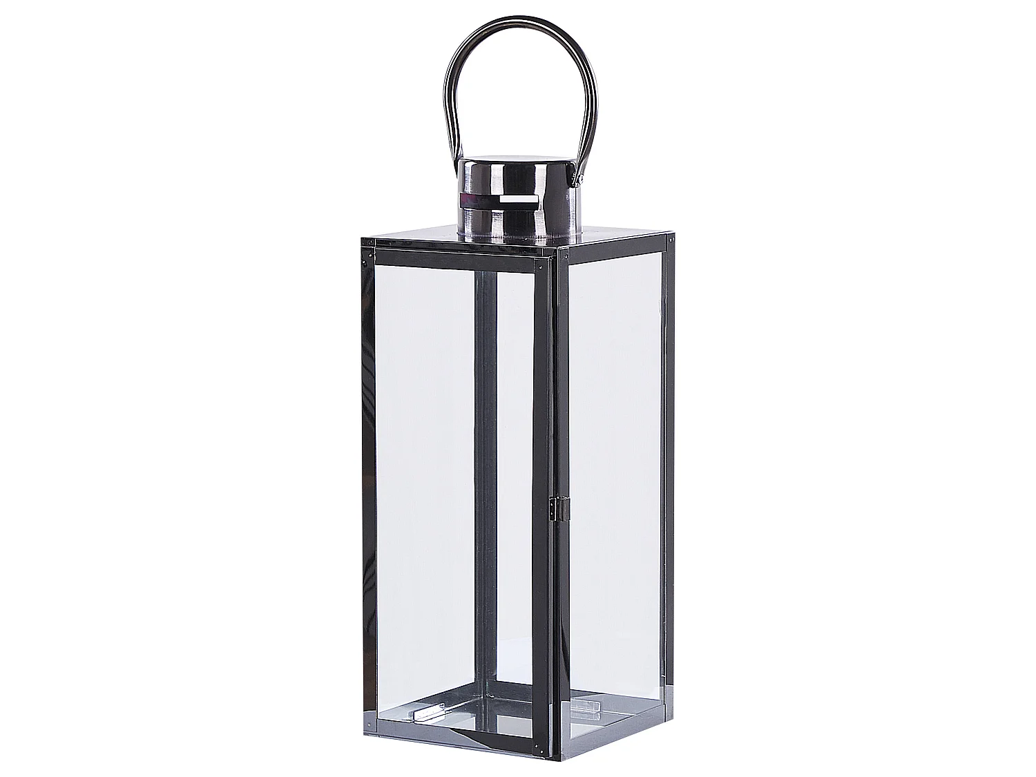 Lanterna metallo e vetro temperato nero 49 cm CYPRUS