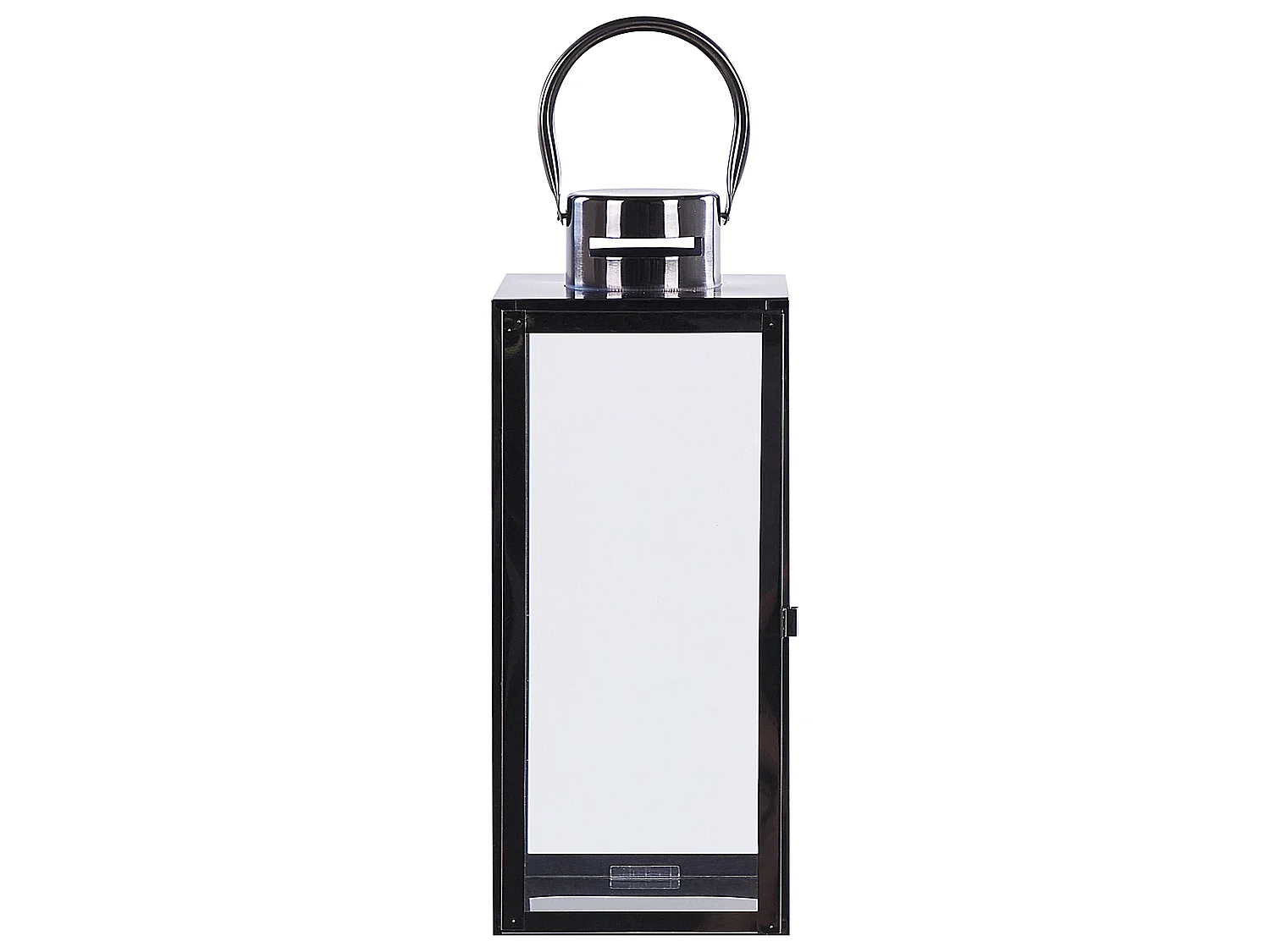 Lanterna metallo e vetro temperato nero 49 cm CYPRUS