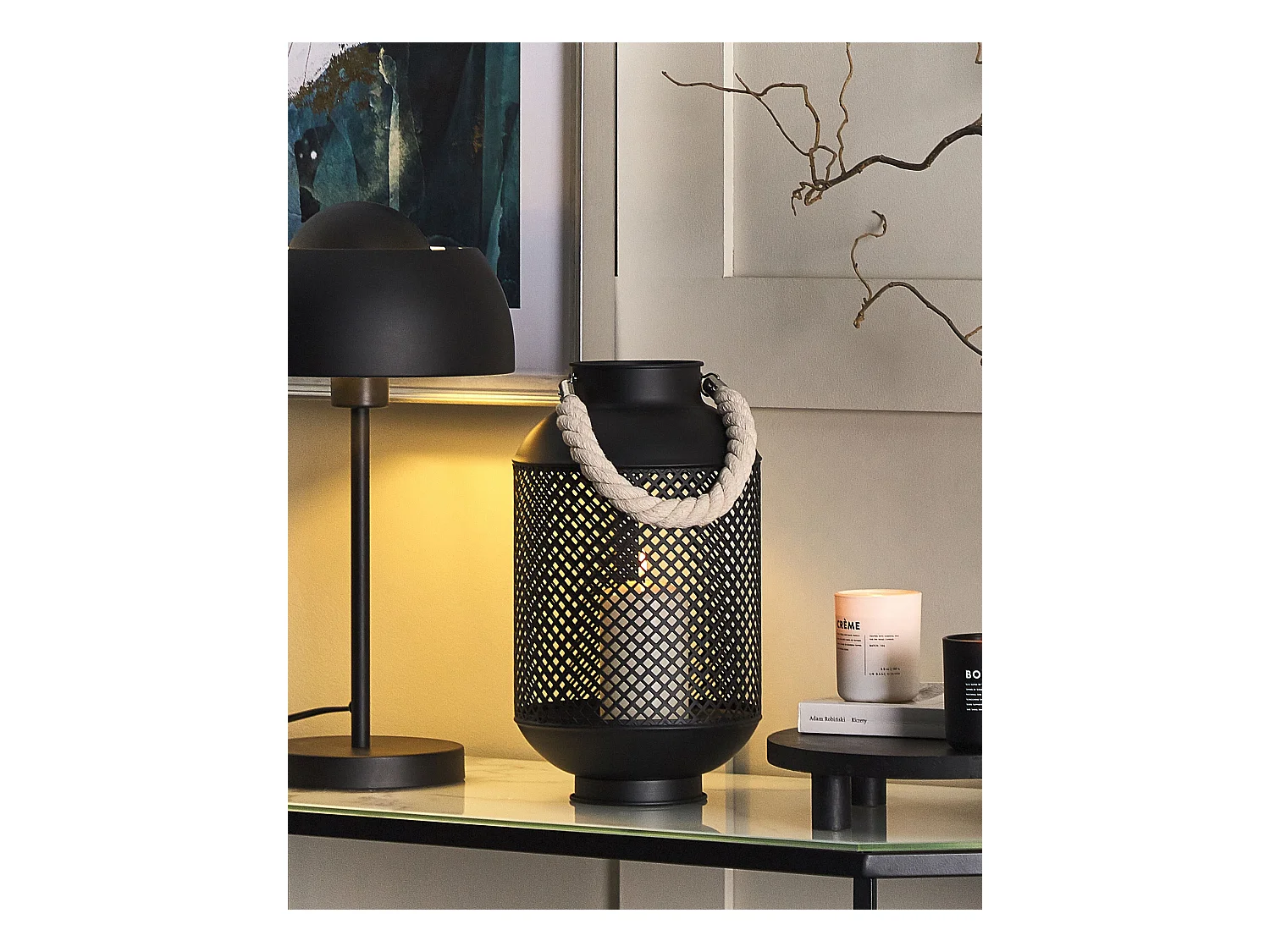 Lanterne CORON Métal 34 cm Noir