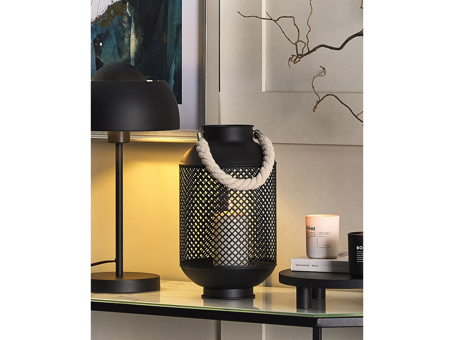 Lanterne CORON Métal 34 cm Noir