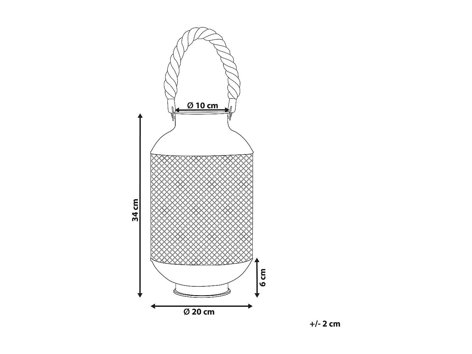Lanterne CORON Métal 34 cm Noir