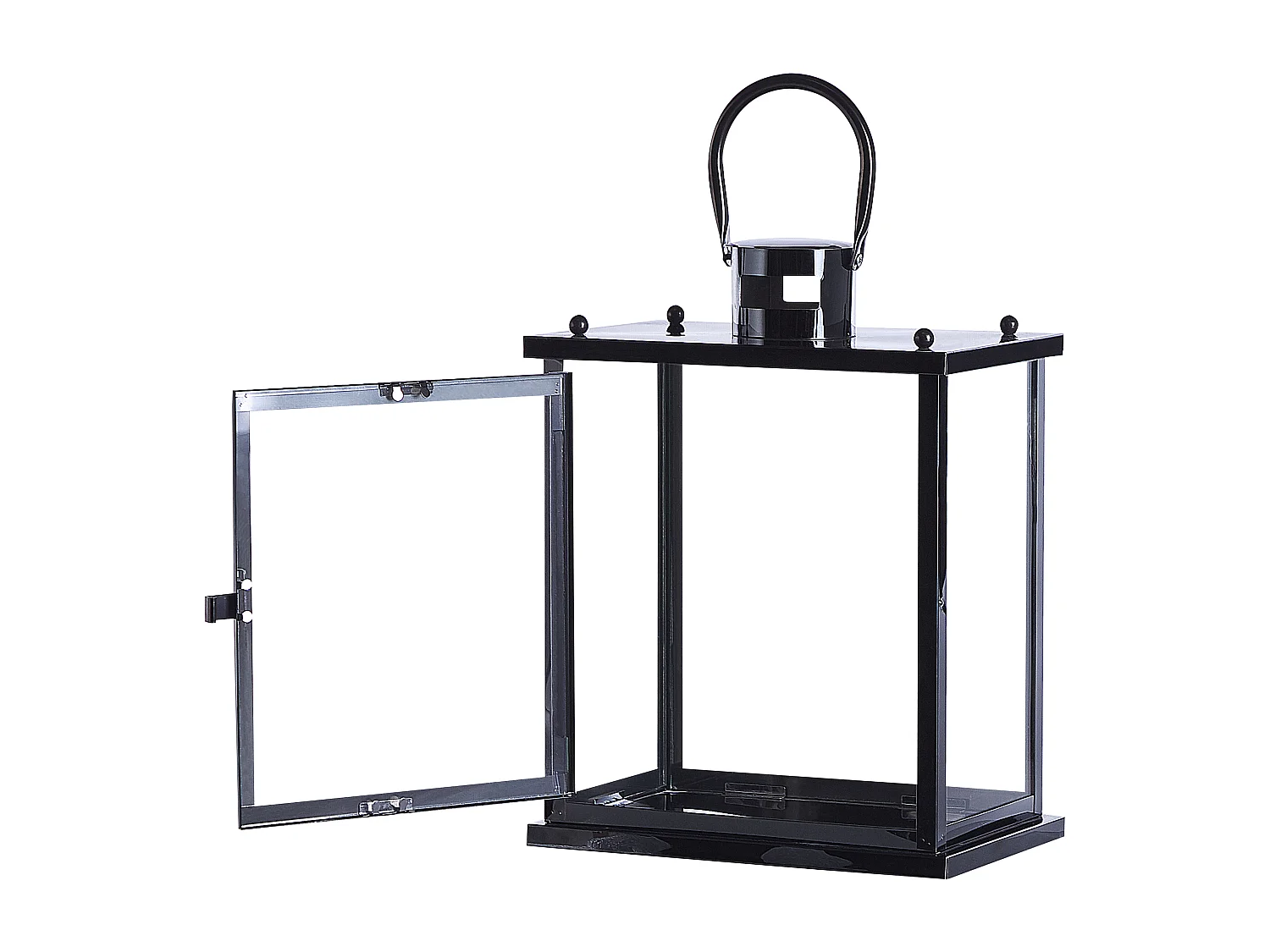 Lanterne TENERIFE Acier inox 34 cm Noir