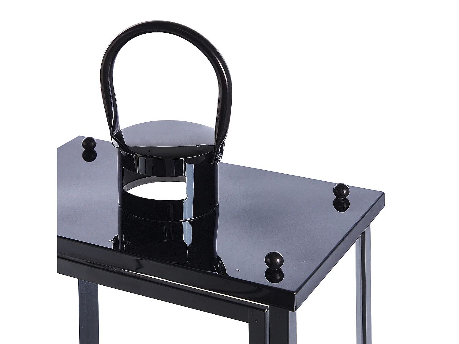 Lanterne TENERIFE Acier inox 34 cm Noir