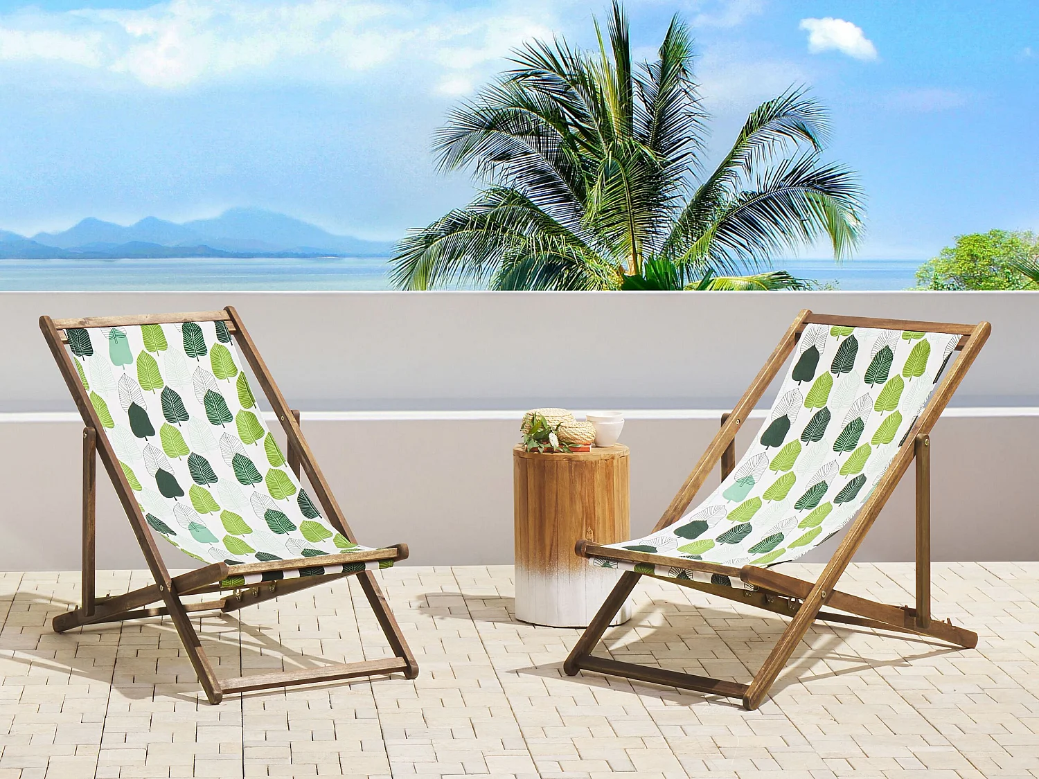 Lot de 2 tissus de remplacement pour chaises longues ANZIO/AVELLINO 113 x 44 cm Vert