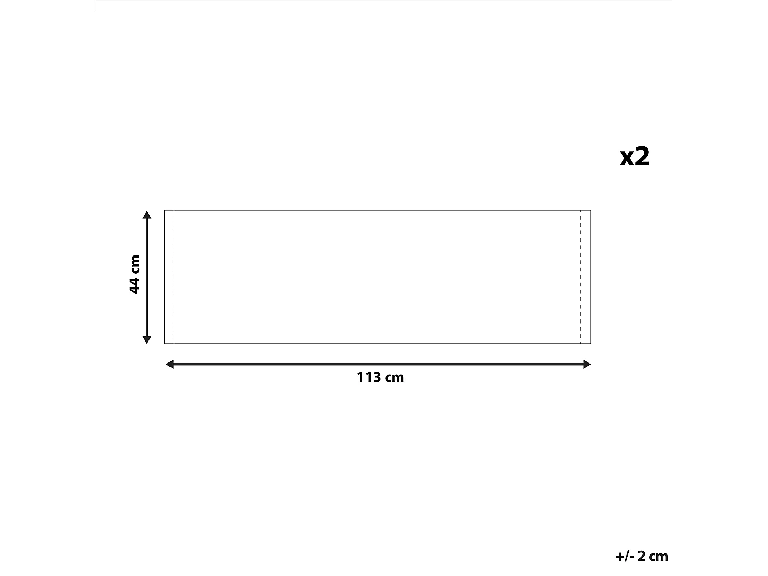 Conjunto de 2 telas de recambio para tumbonas ANZIO/AVELLINO 113 x 44 cm Rosa