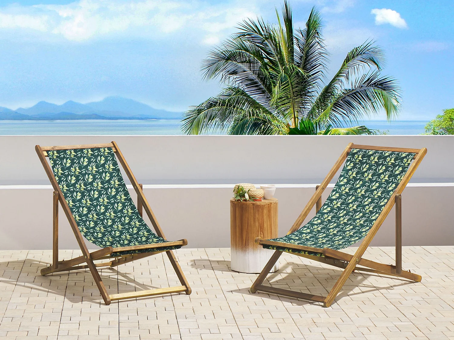 Tecido de substituição para espreguiçadeira ANZIO/AVELLINO 113 x 44 cm Verde escuro