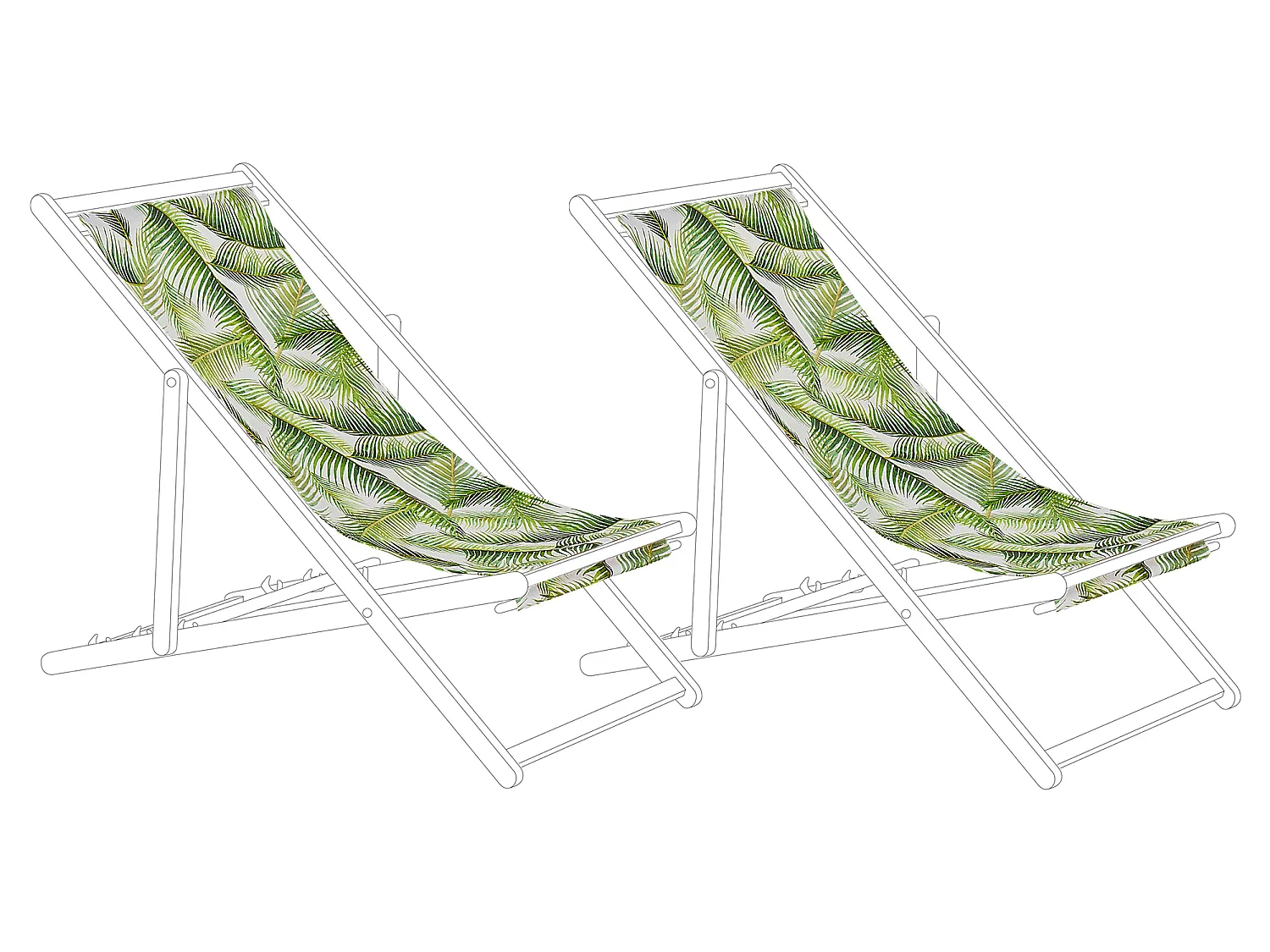 Tecido de substituição para espreguiçadeira ANZIO/AVELLINO 113 x 44 cm Verde claro