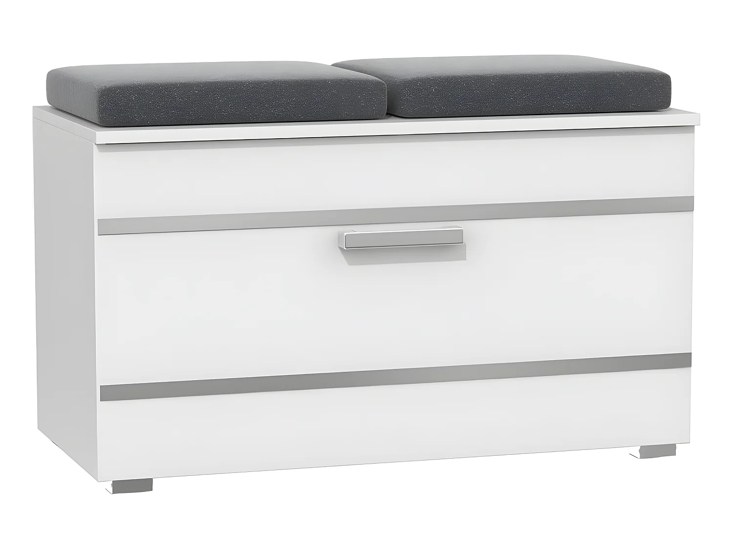 ALMORA | Meuble à chaussures 85x45x35 cm | Banc à chaussures | Hall Entrée | Rangement chaussures | 4 niches + 2 coussins