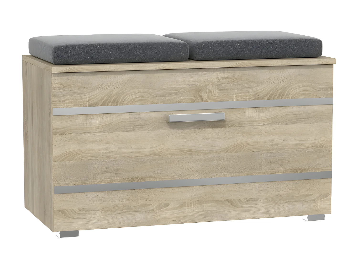 CDF Schuhschrank Opal | Farbe: Eiche Sonoma | Ideal für Diele, Flur, Büro | Schuhaufbewahrung | bequemer Sitz | 4 Schuhregale | modern | Flügeltür