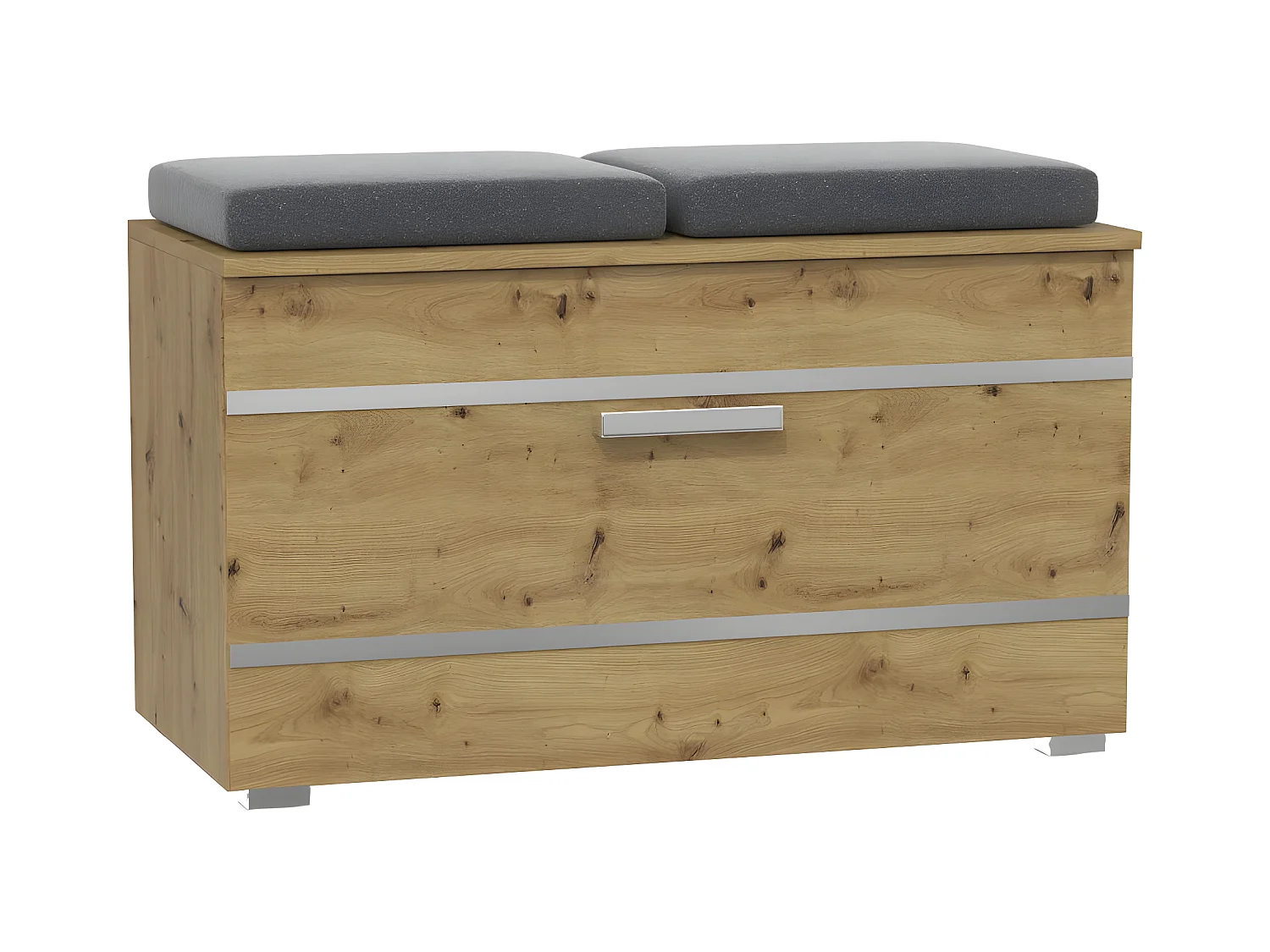 ALMORA | Meuble à chaussures | 85x45x35cm | Banc à chaussures | Hall Entrée | Rangement chaussures | 4 niches + 2 coussins