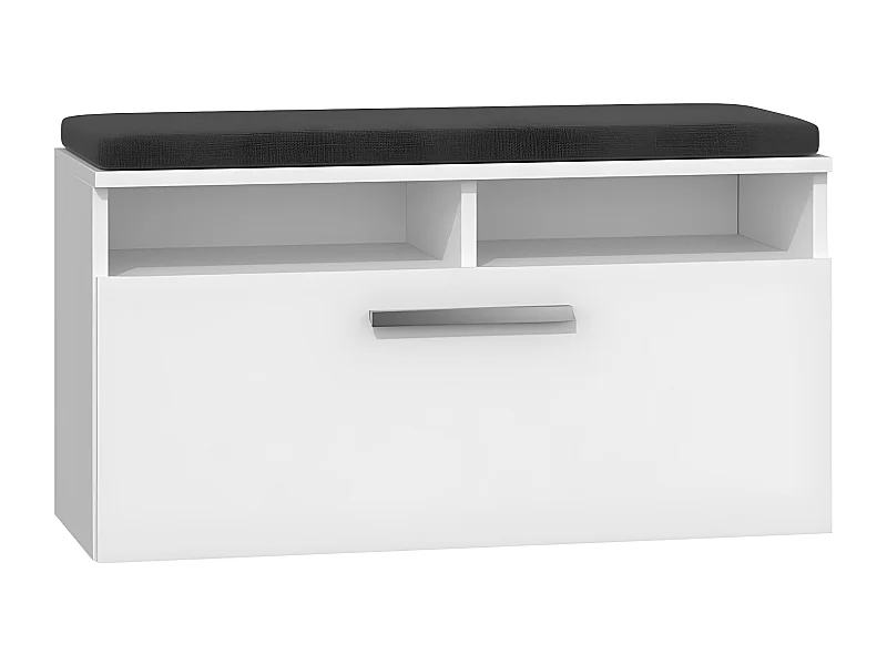 RIVI | Scarpiera + seduta + contenitore | Porta basculante | 46x85x35 | 6 ripiani | Scarpiera