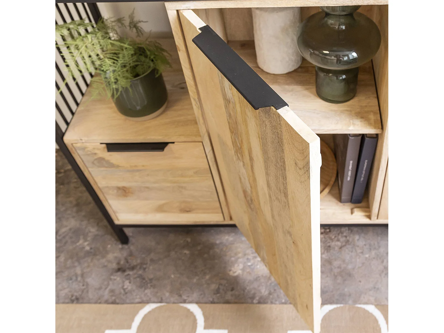 Buffet en bois de manguier et métal Héloïse