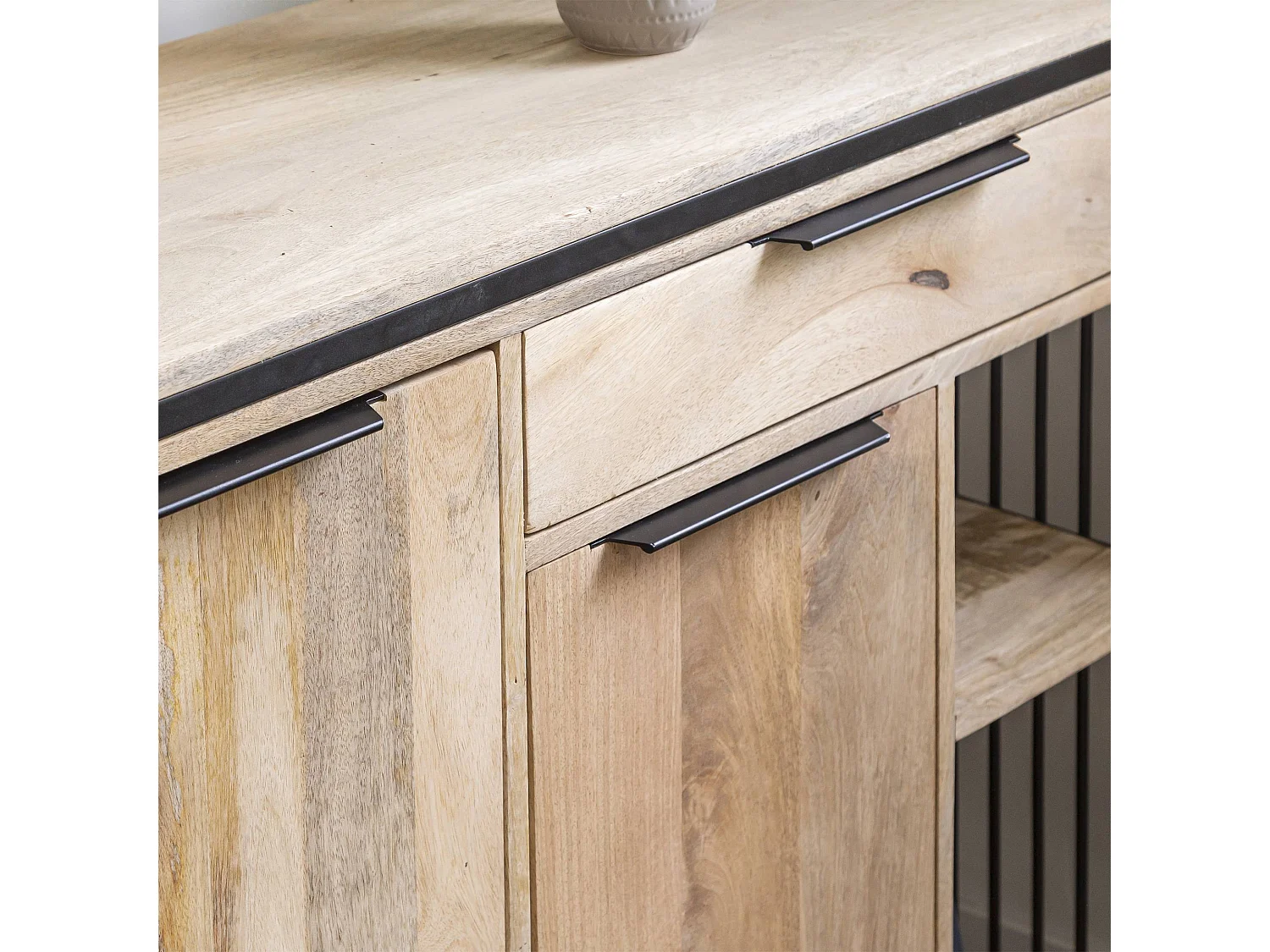 Buffet en bois de manguier et métal Héloïse