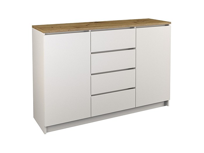 HOMCOM Buffet Salon Avec 4 Portes, Meuble De Rangement