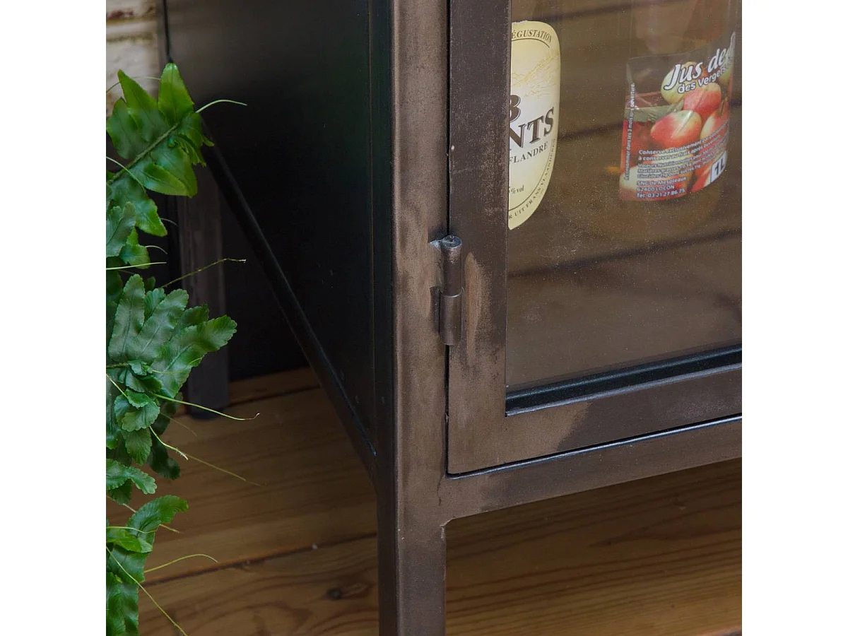 Vitrine en métal 2 portes Gabin