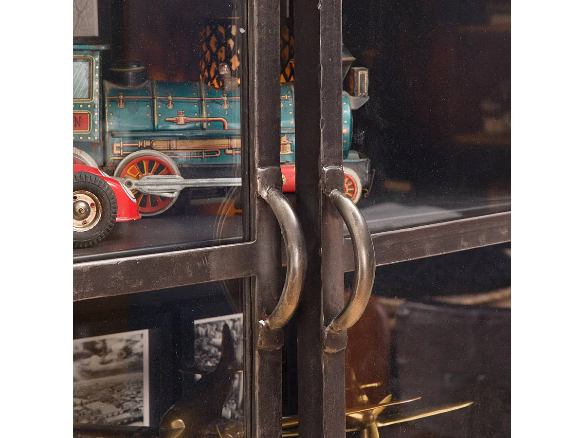 Vitrine en métal 2 portes Gabin