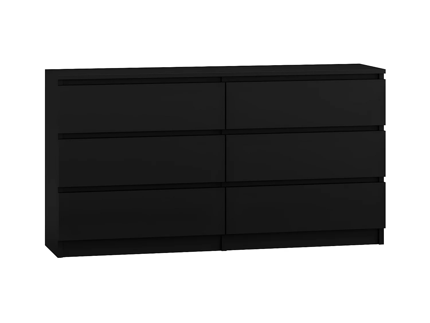 ASTER - Commode large chambre salon bureau - 6 tiroirs - 138x40x75cm - 6 tiroirs - Style scandinave
