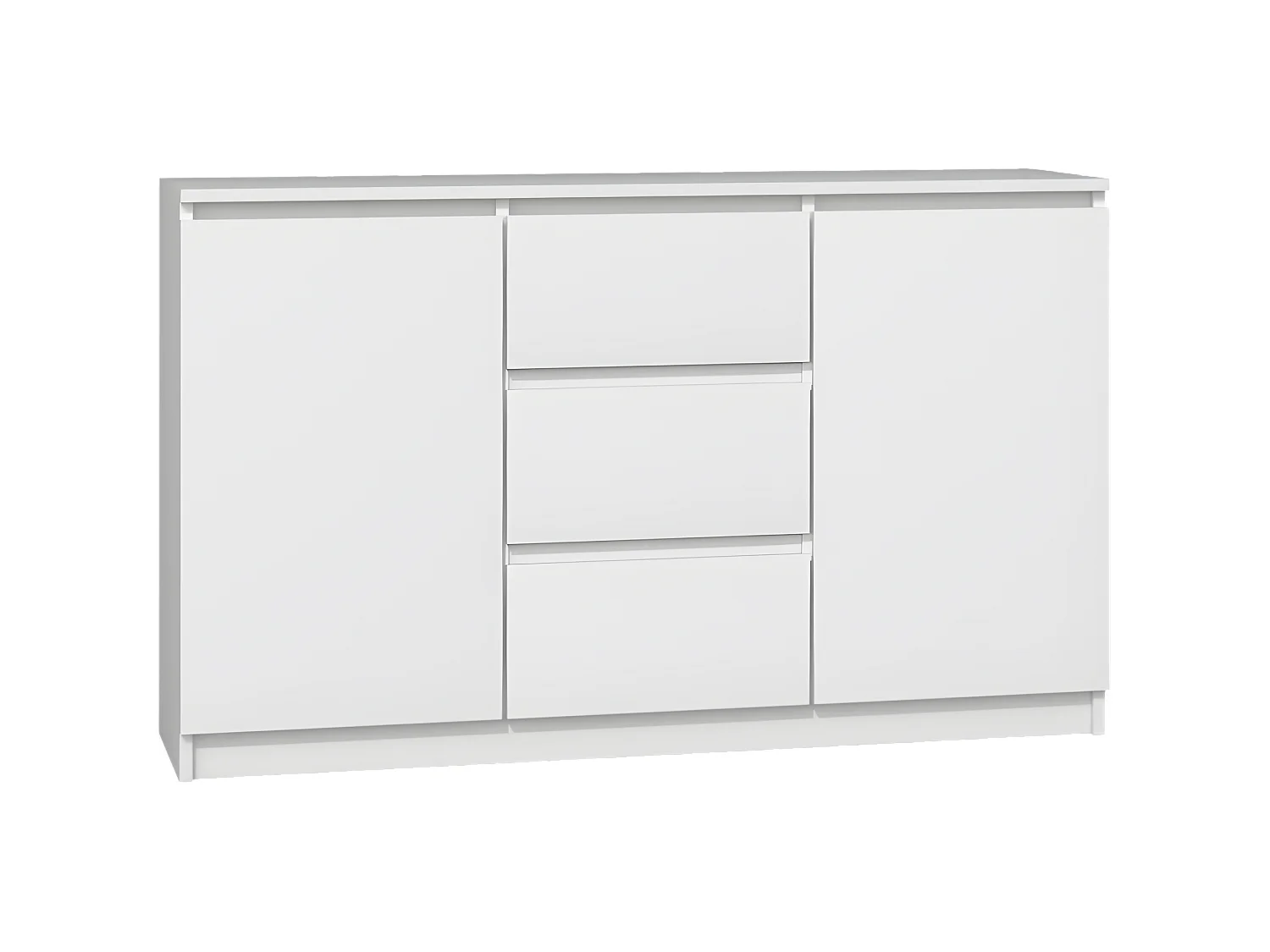 CAZAR | Cómoda  moderna 2 puertas + 3 cajones dormitorio / salón / oficina | Dimensiones: 75x120x40 | Diseño minimalista | Mobiliario funcional