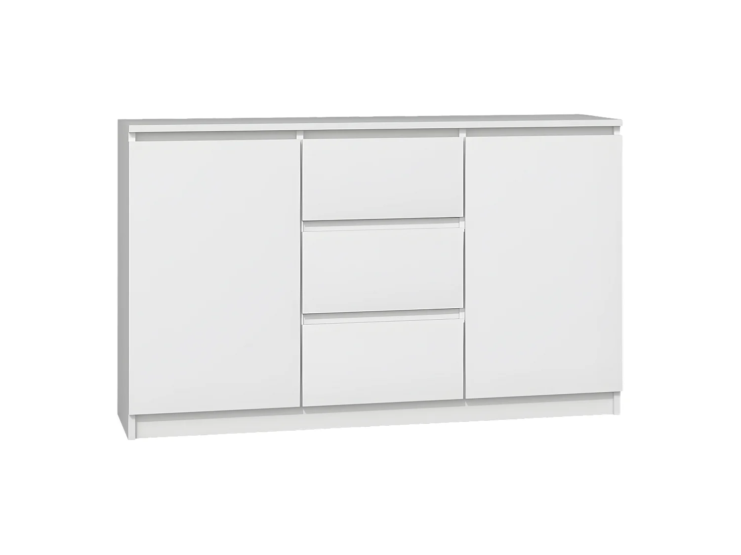 CAZAR | Commode moderne 2 portes + 3 tiroirs chambre/salon/bureau| Dimensions : 75x120x40 | Design minimaliste | Meuble fonctionnel
