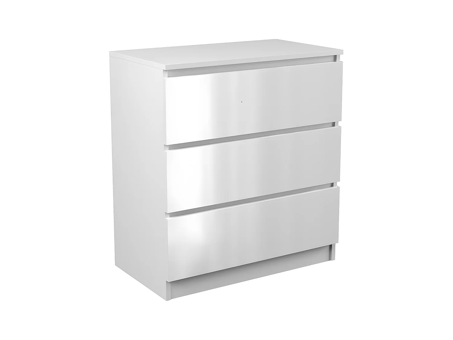 ASTER T3 | Commode moderne 3 tiroirs salon/chambre/bureau | Dimensions 77x70x40 | Table de chevet | Meuble de rangement contemporain