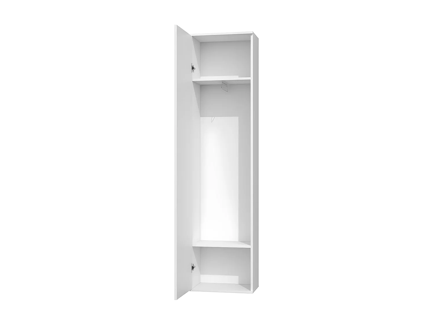 ATARA - Armario recibidor con espejo grande - 180x50x35 cm - Dos baldas + barra para colgar - Mueble de entrada