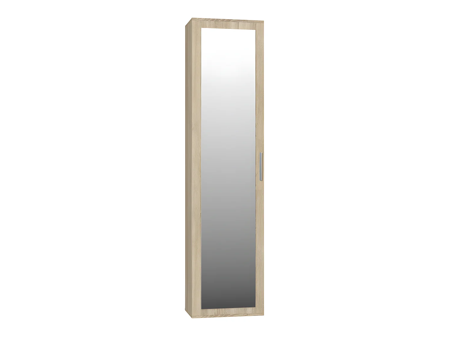 ATARA | Armoire d'entrée avec grand miroir | 180x50x35 cm | Deux étagères + porte-cintres | Meuble d'entrée